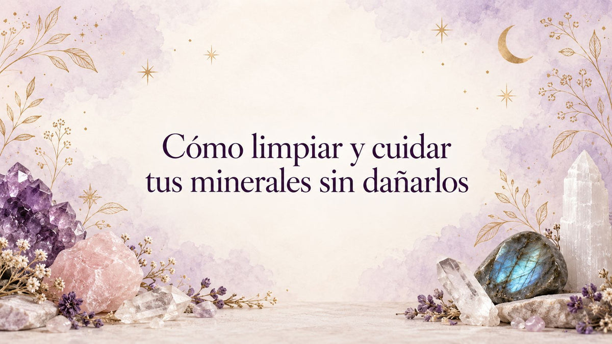 Cómo limpiar y cuidar tus minerales sin dañarlos