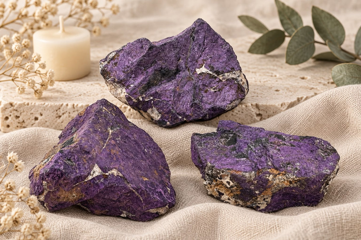 Conoce las propiedades espirituales de la purpurita, los chakras con los que se relaciona y cómo utilizarla en meditación y cristaloterapia.