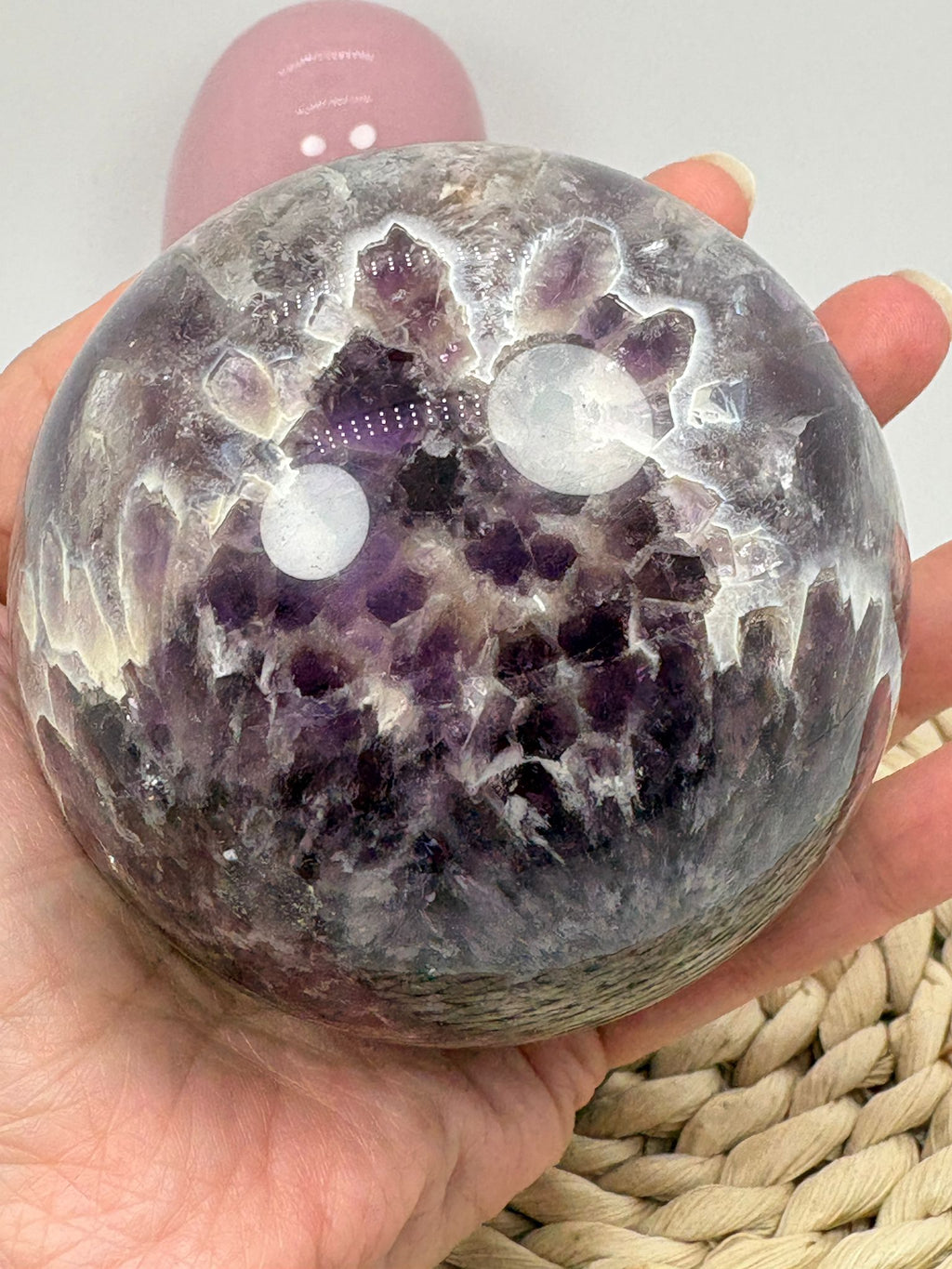 Esfera de amatista africana enhidro