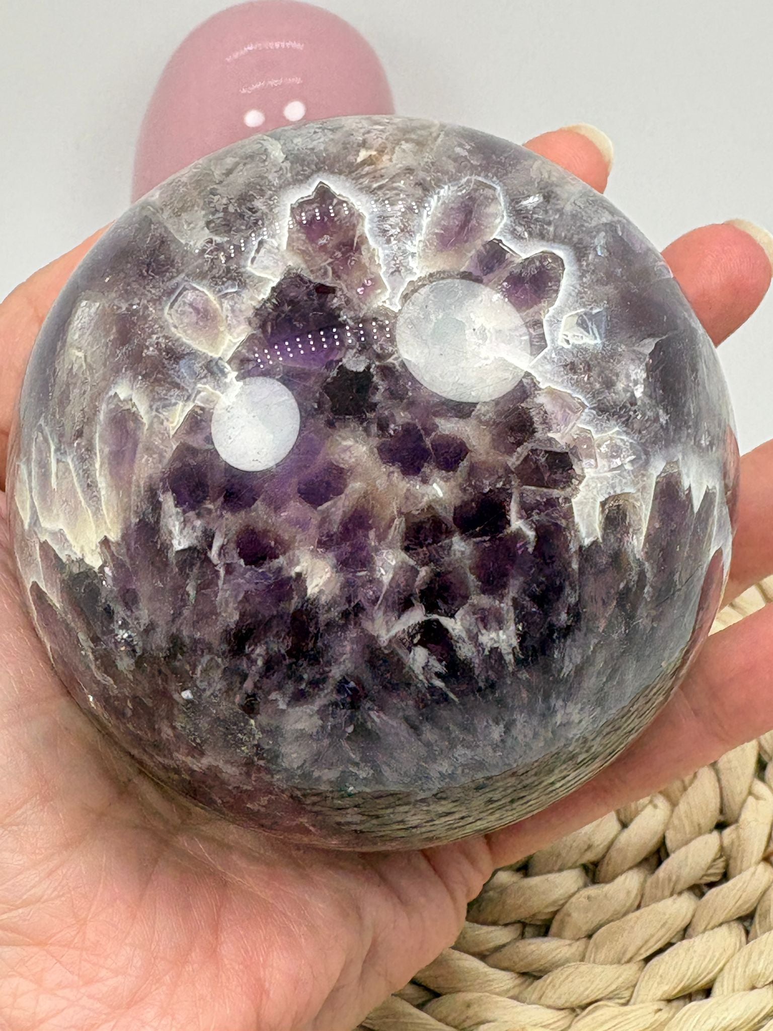 Esfera de amatista africana enhidro