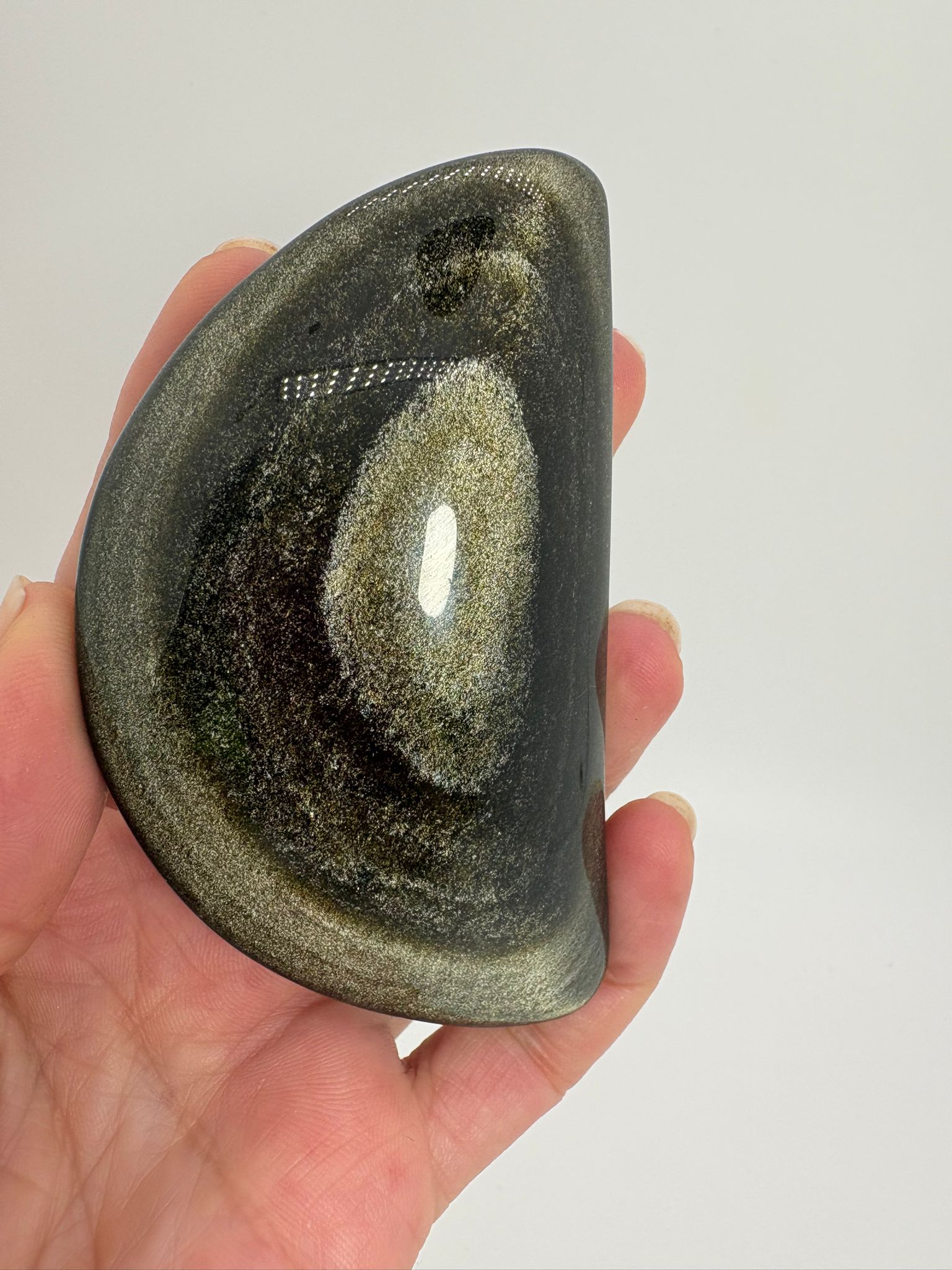 Obsidiana dorada pulida