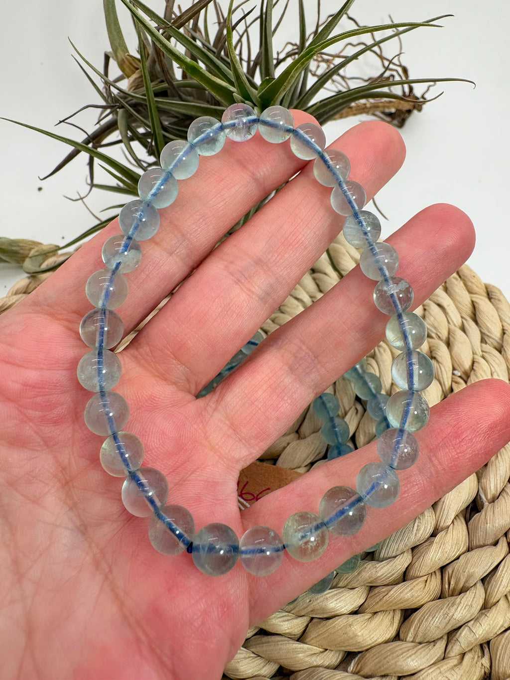 Pulsera fluorita azul 6mm