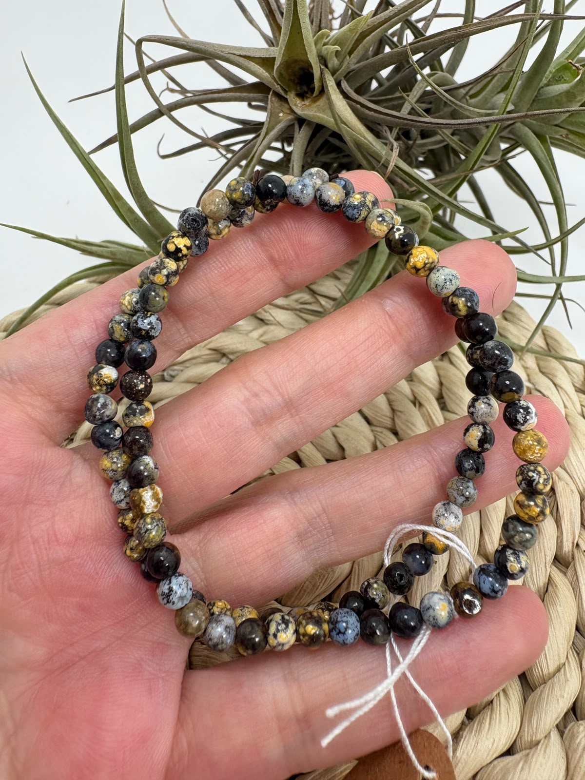 Pulsera de jaspe óceano azul