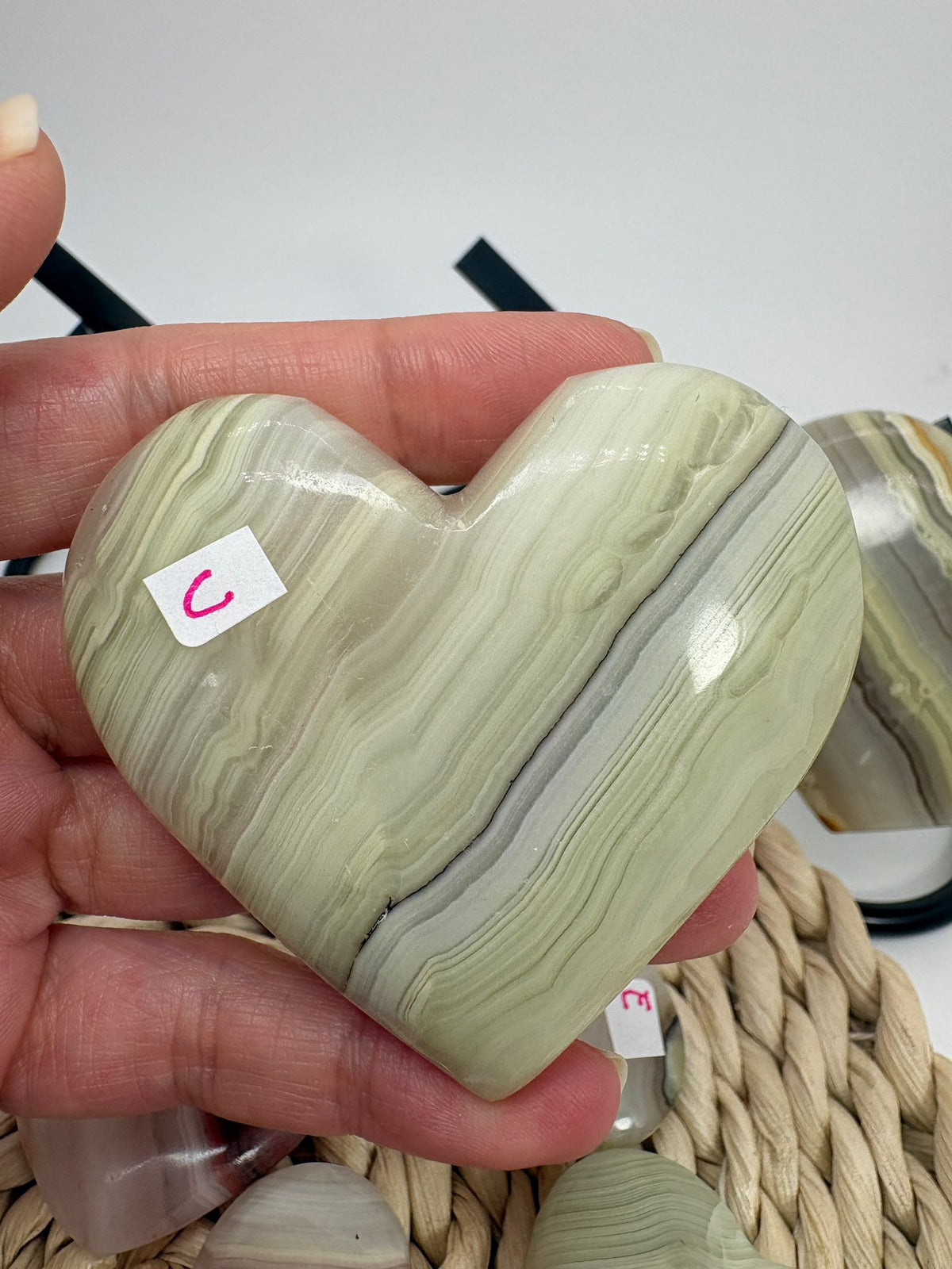 Corazón de onix bandeado