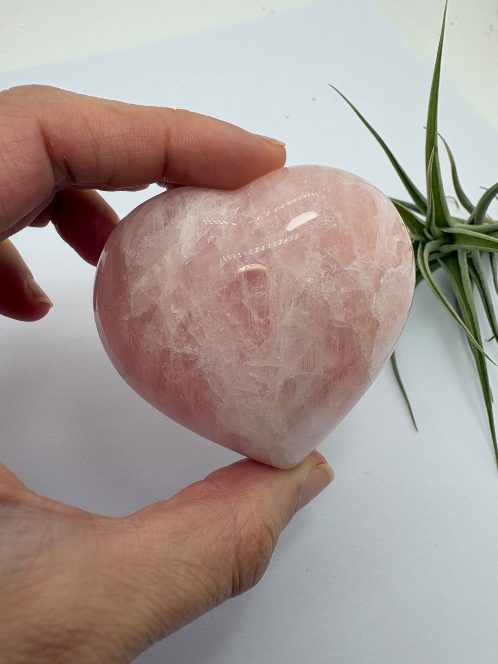 Corazón de cuarzo rosa de Madagascar - foto 4