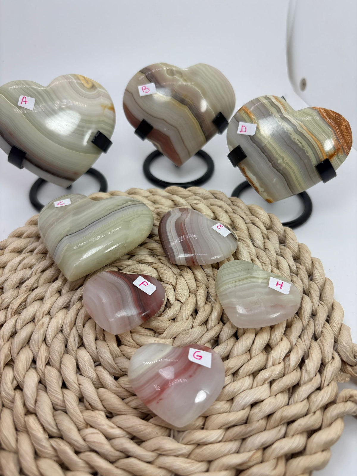 Corazón de onix bandeado