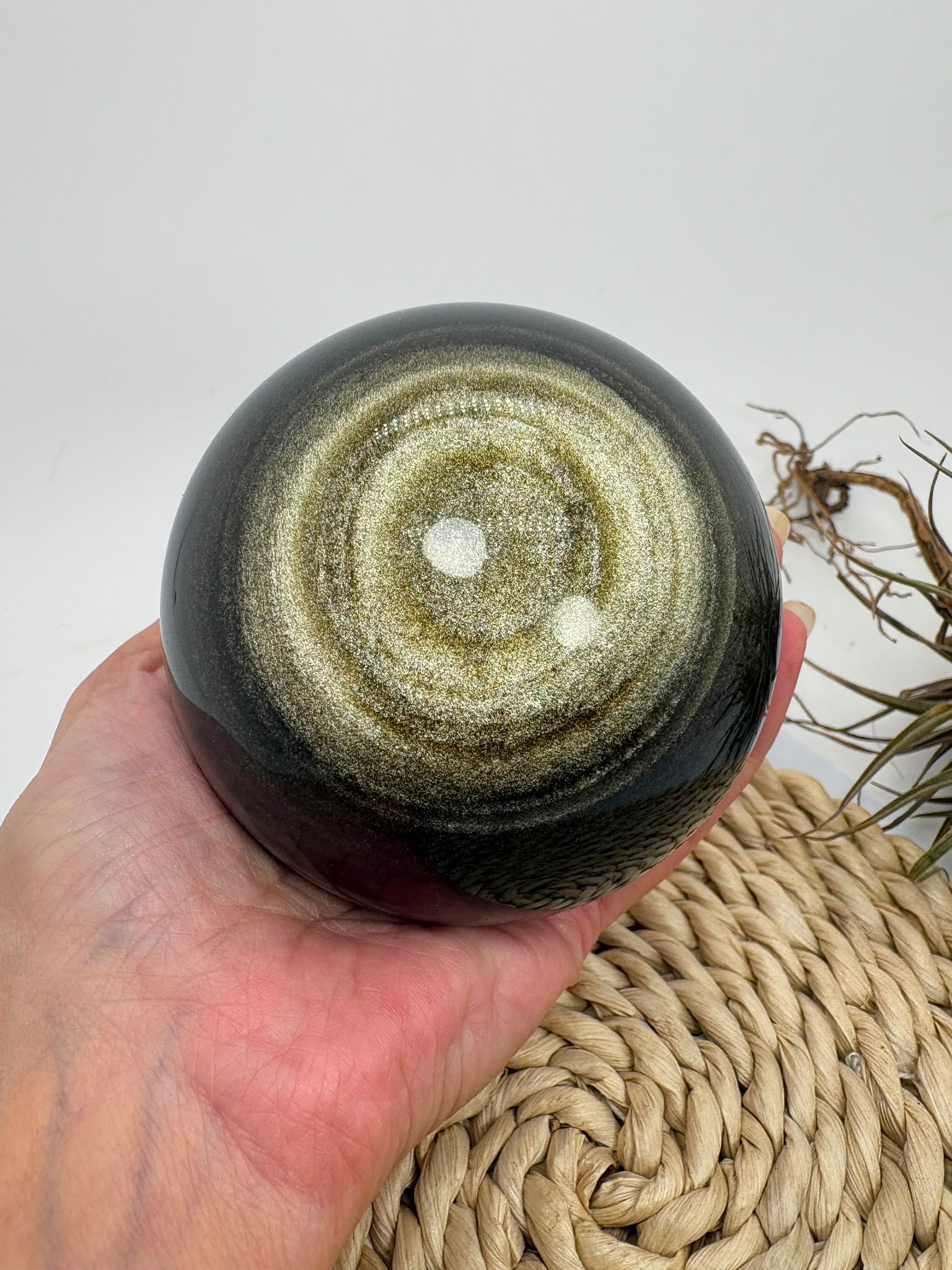 Esfera de obsidiana grande de México