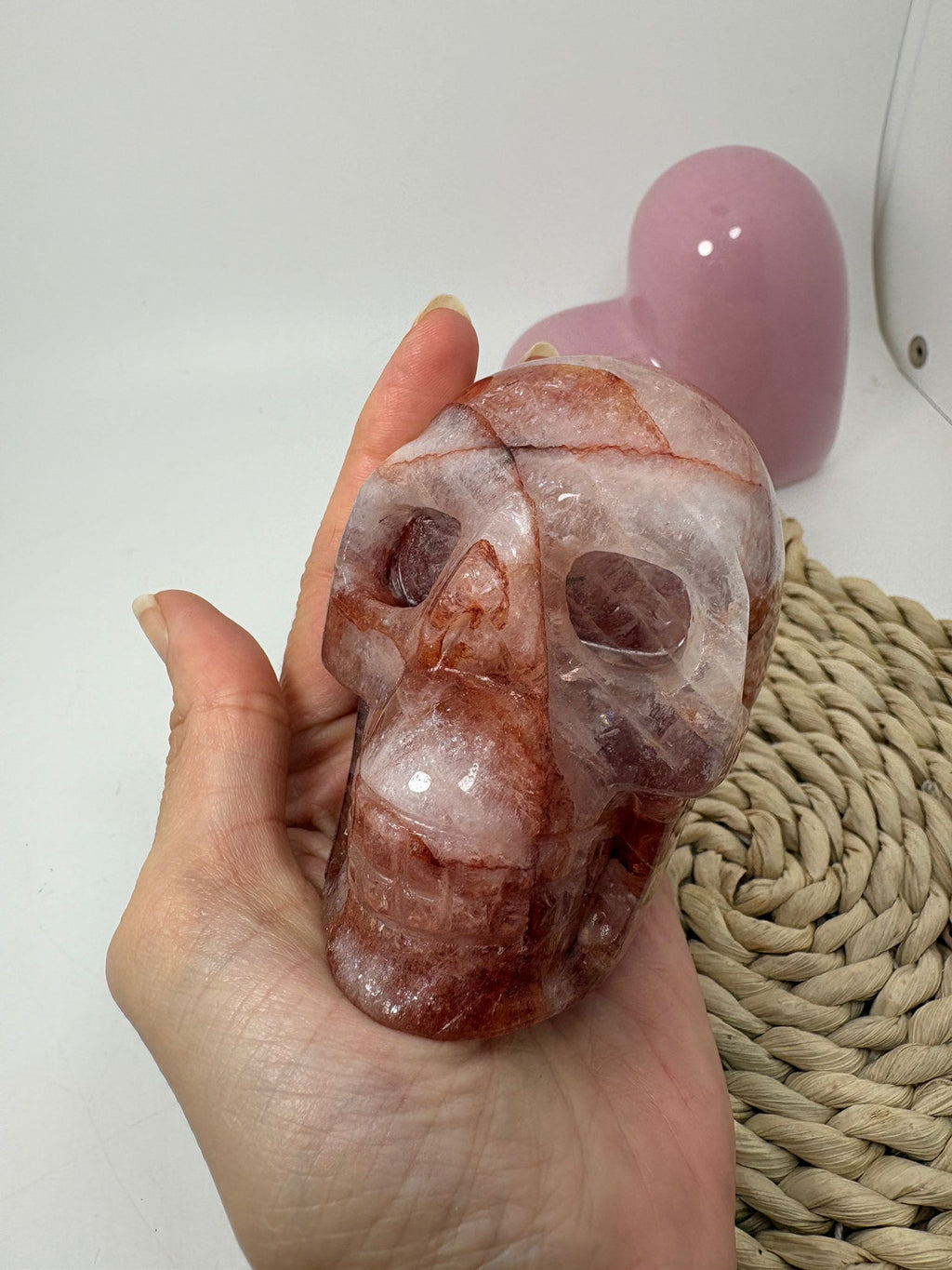 Calavera de cuarzo fuego