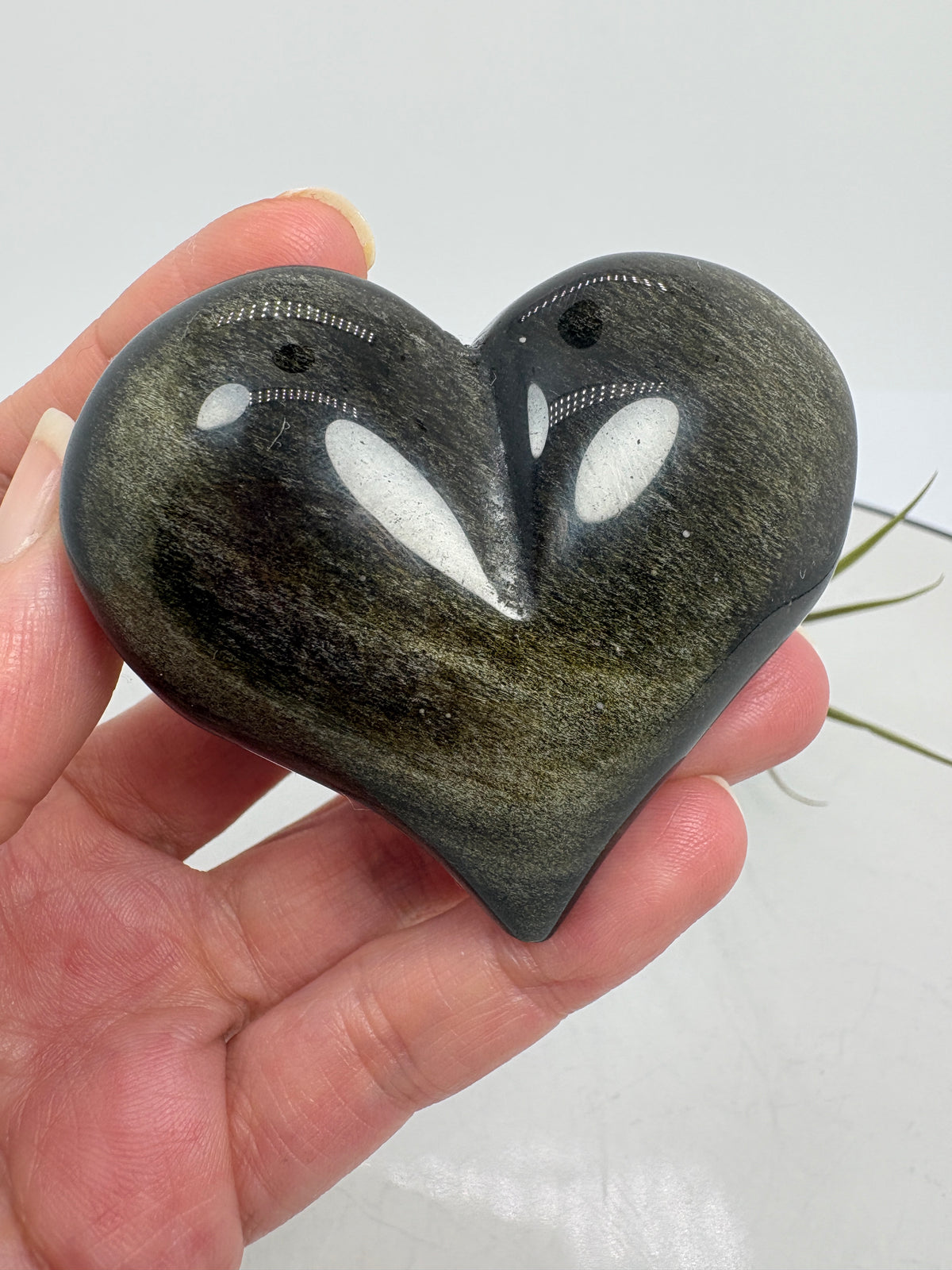 Corazon de obsidiana dorada de México - foto 4