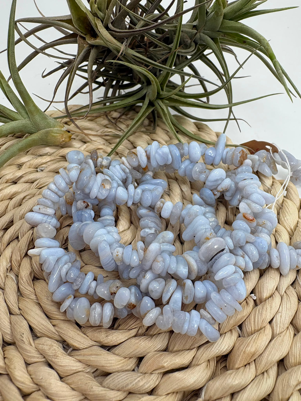 pulsera de ágata de encaje azul