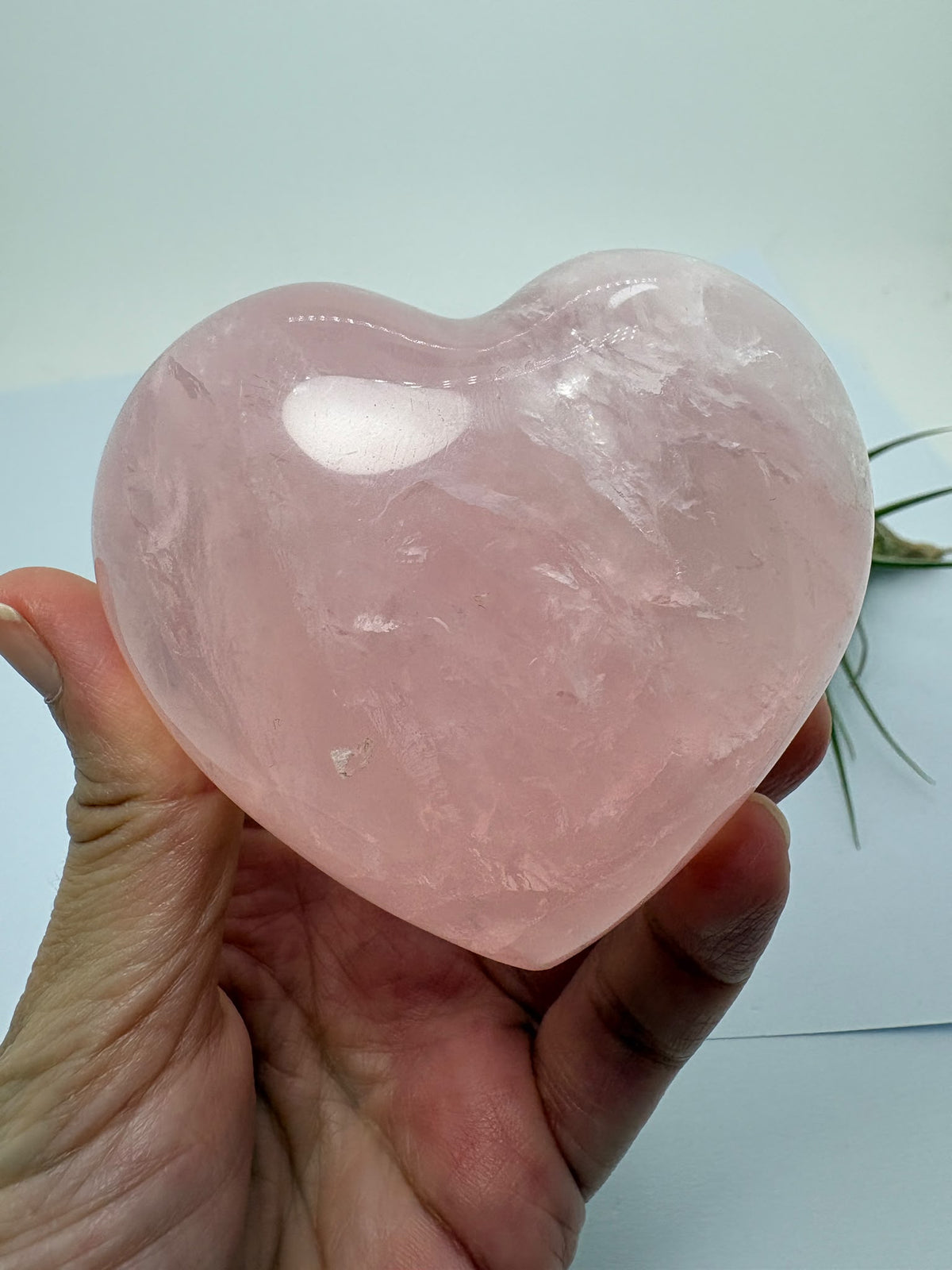 Corazón de cuarzo rosa de Madagascar - foto 4