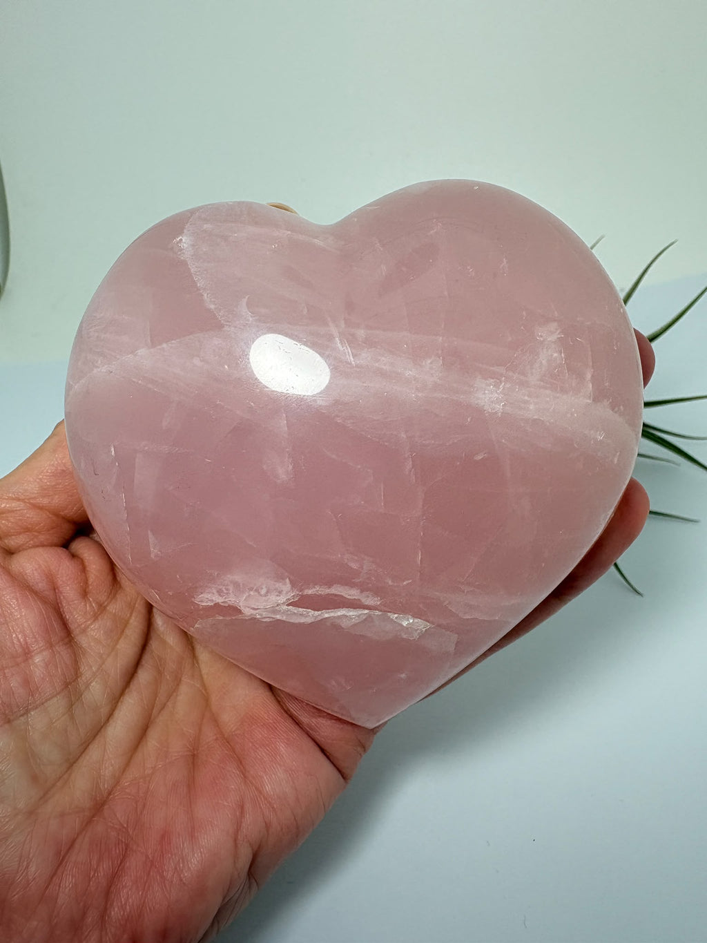 Corazón de cuarzo rosa grande de Madagascar - foto 5