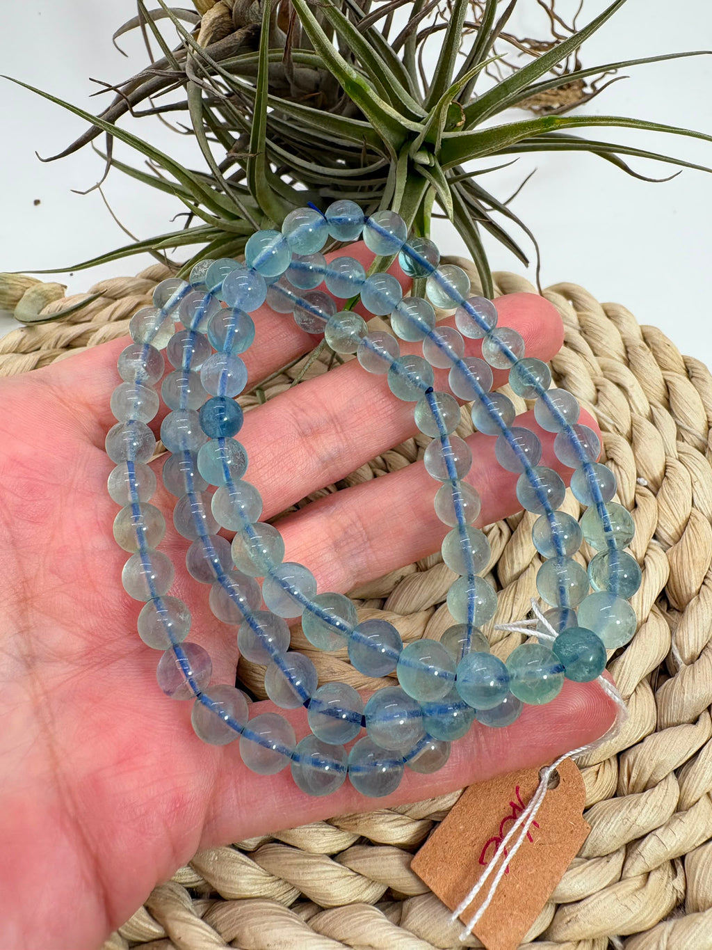 Pulsera fluorita azul 6mm