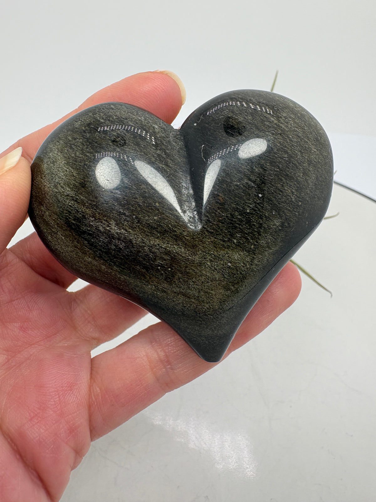 Corazon de obsidiana dorada de México - foto 6