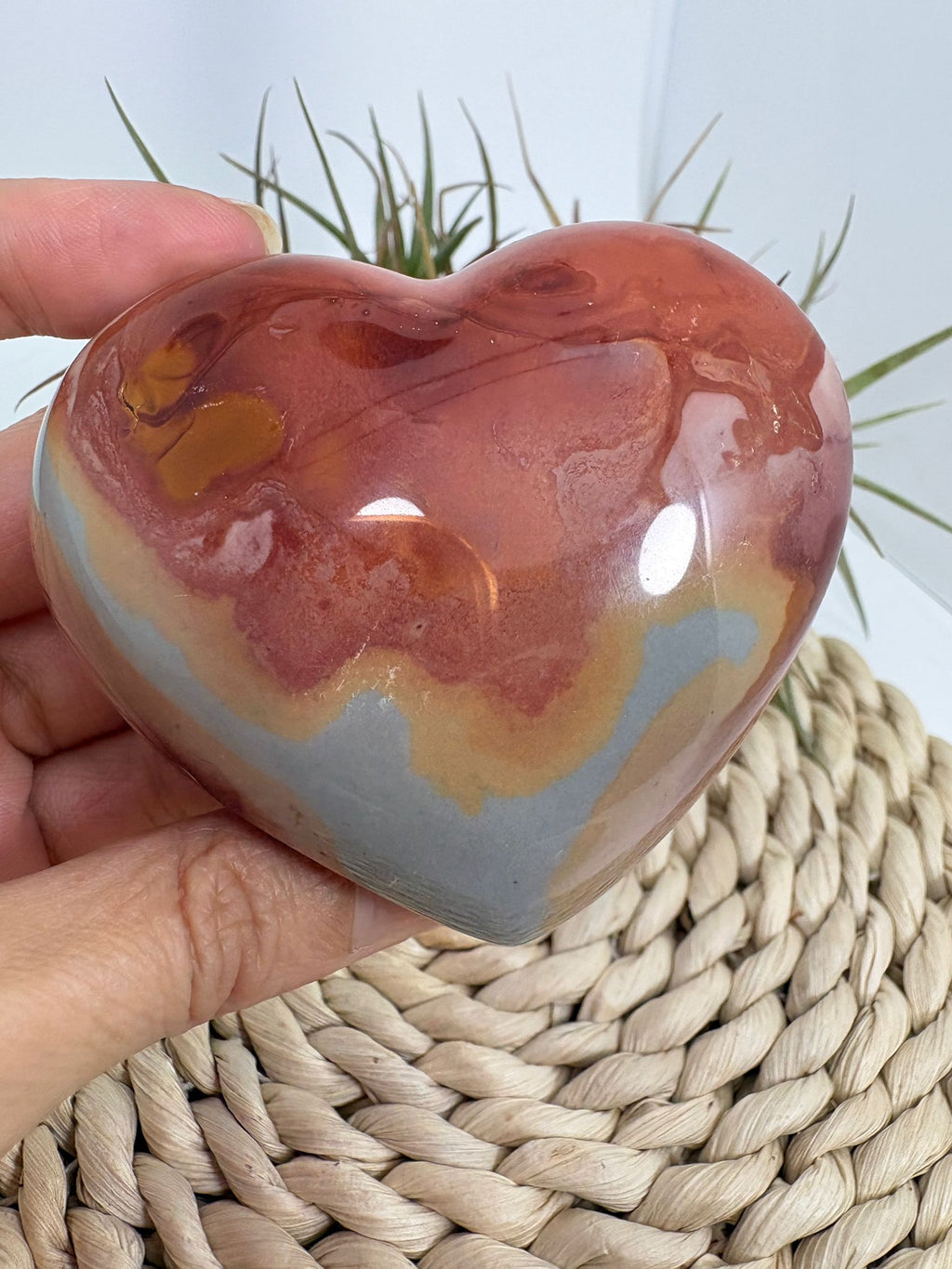 Corazones de jaspe policromo
