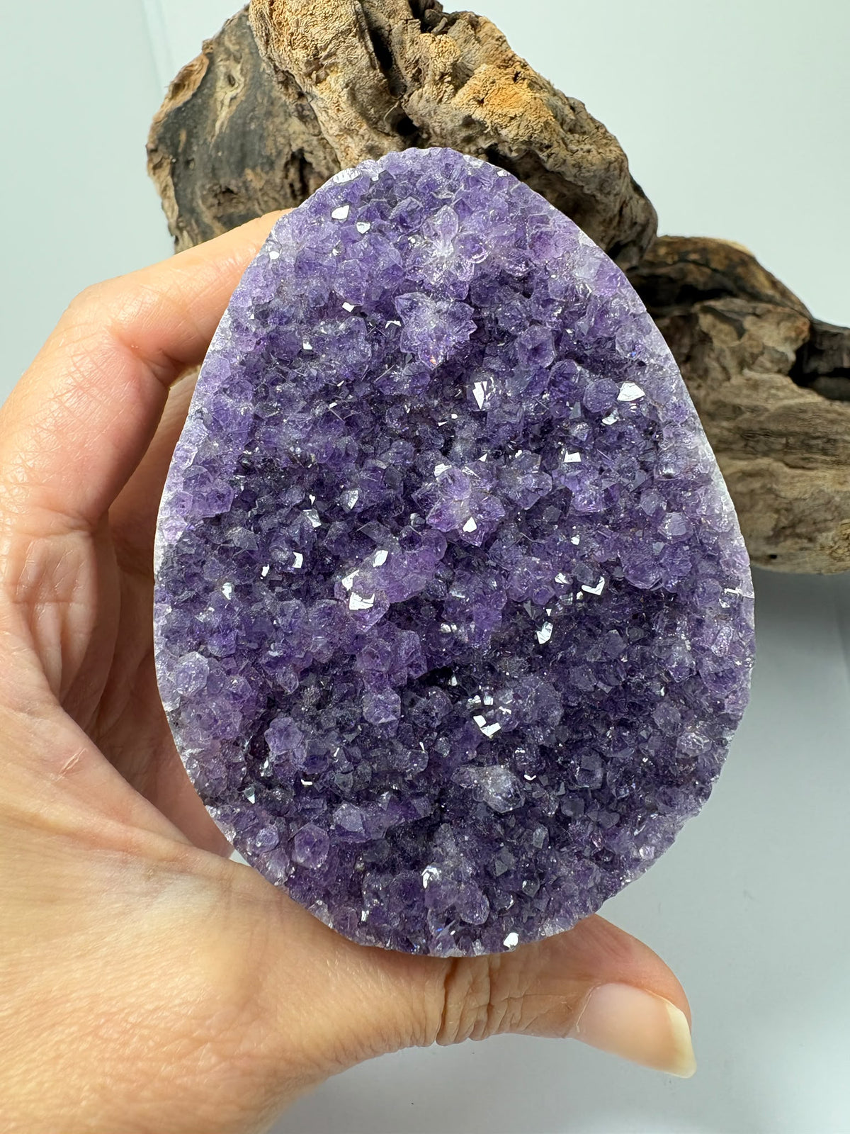 Drusa de amatista natural - cristales violetas brillantes - foto 3