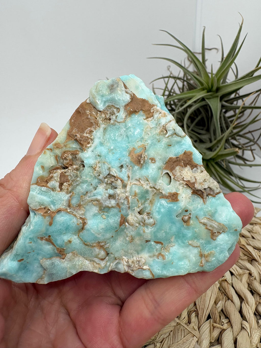 Aragonito azul de Pakistan, mineral de colección
