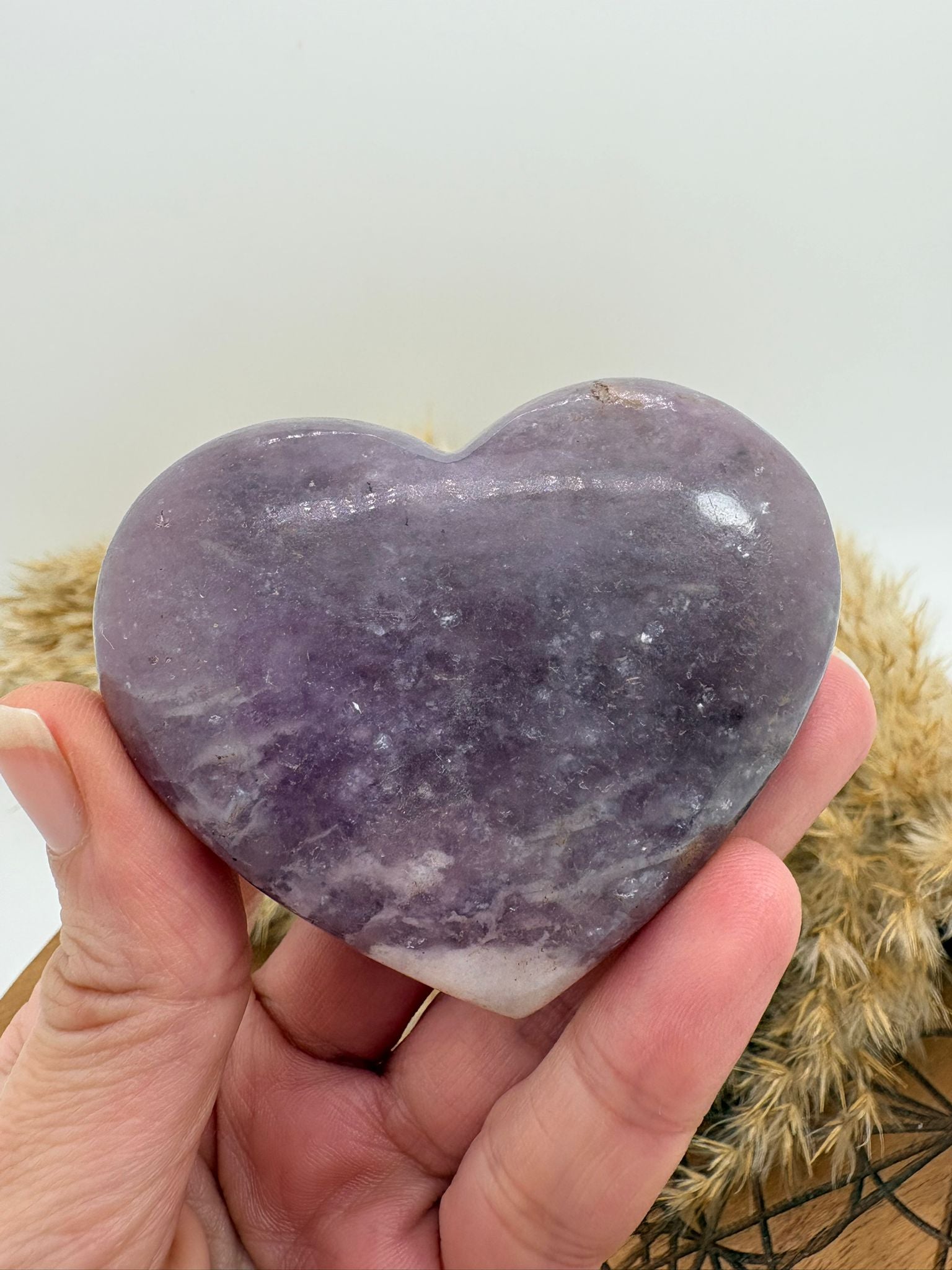 Corazón de lepidolita