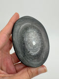 Palmstone obsidiana plateada