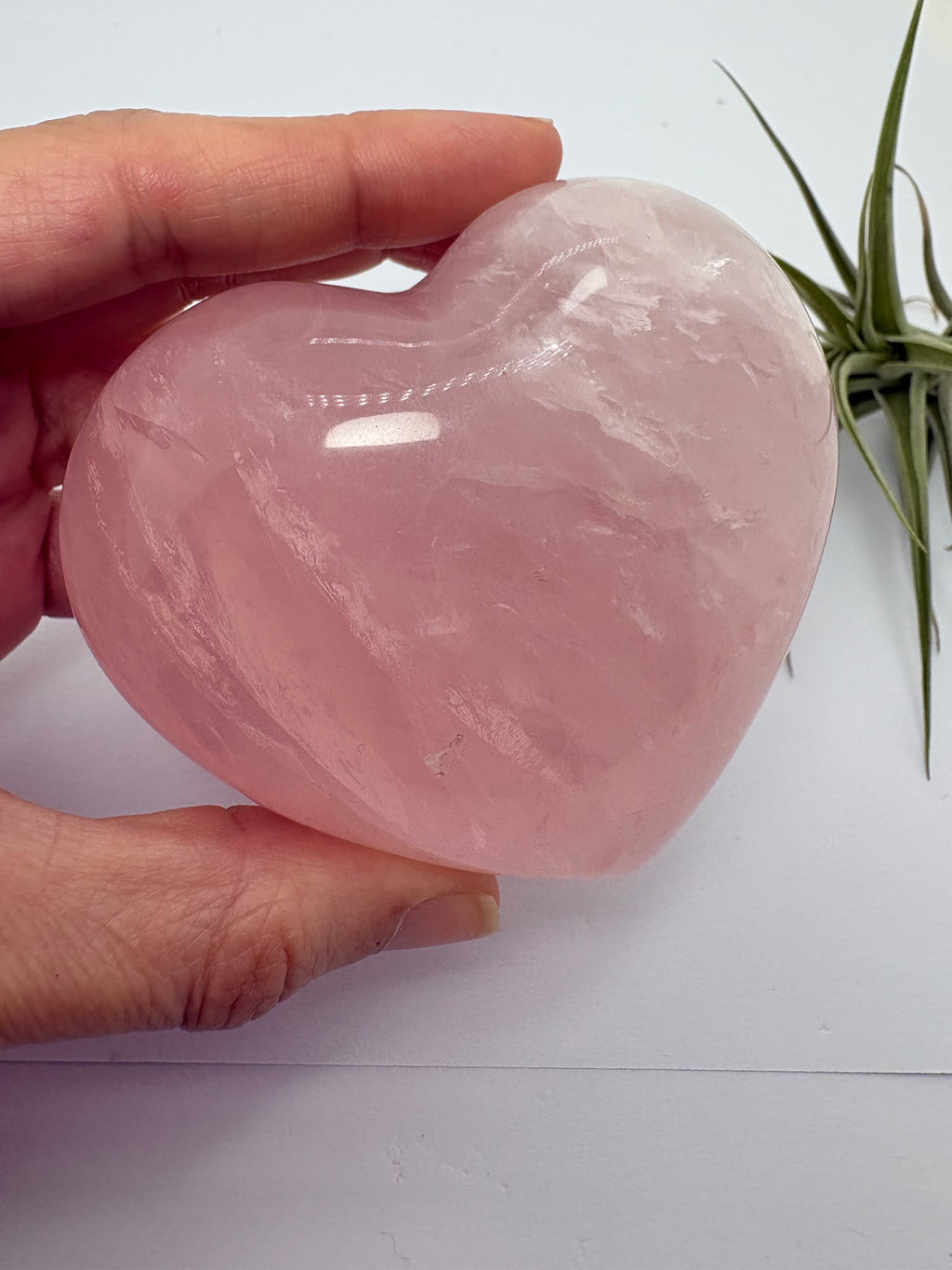 Corazón de cuarzo rosa de Madagascar - foto 6