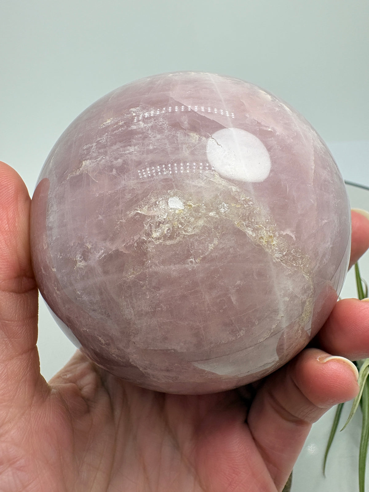 Esfera de cuarzo rosa de 7,7 - foto 5