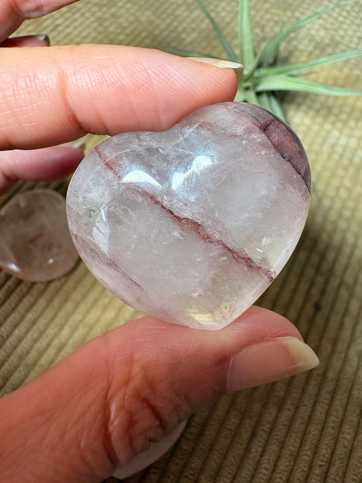Corazón de cuarzo hematoide