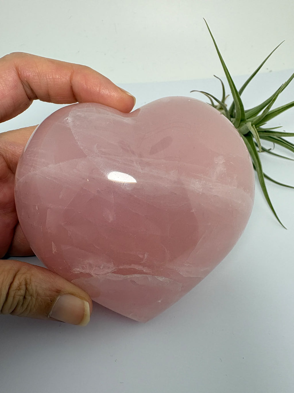Corazón de cuarzo rosa grande de Madagascar - foto 6