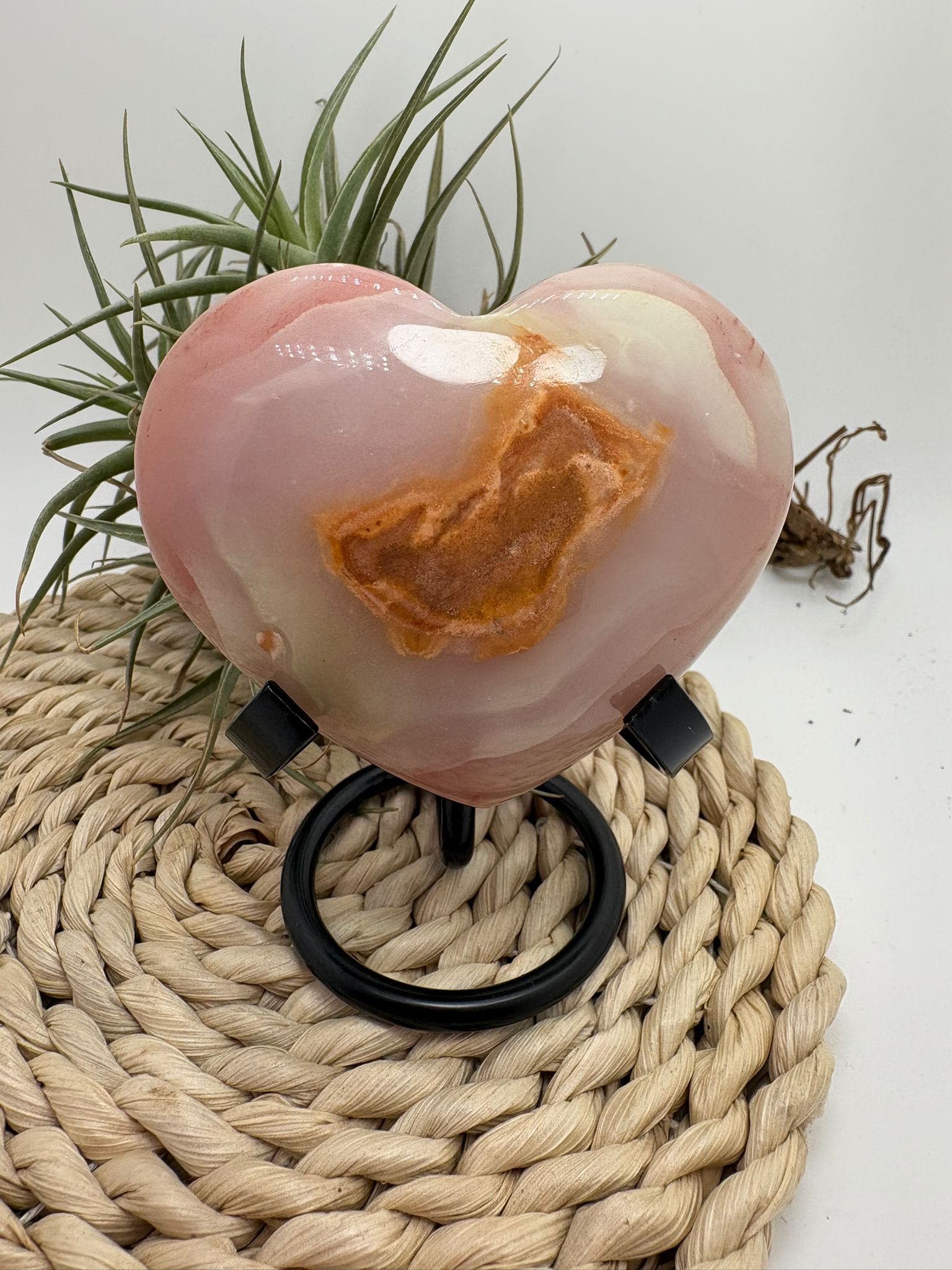 Corazón de ónix rosado- energía amorosa
