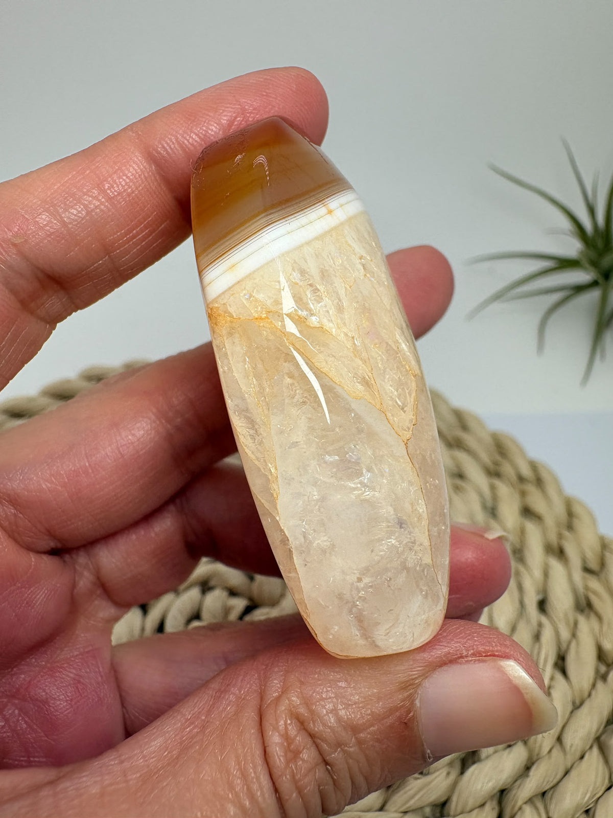 Palmstone de ágata cornalina pulida - foto 4