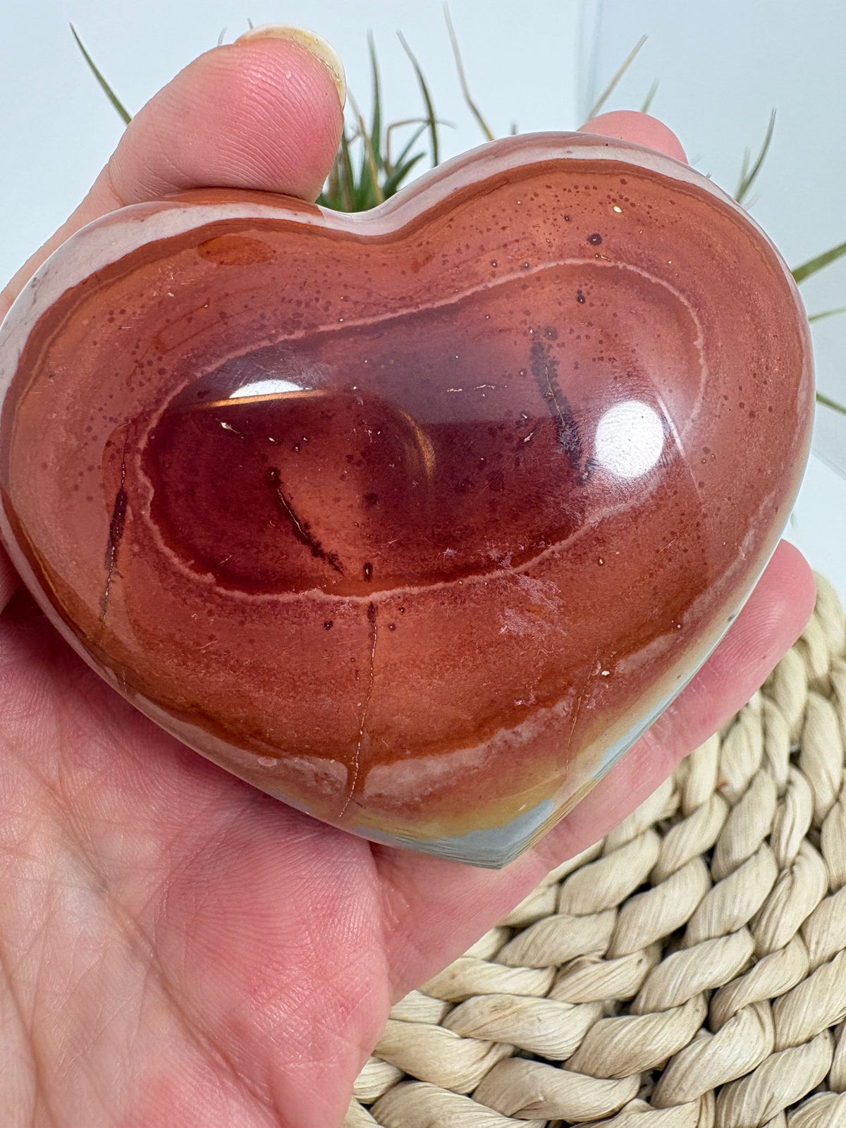 Corazones de jaspe policromo