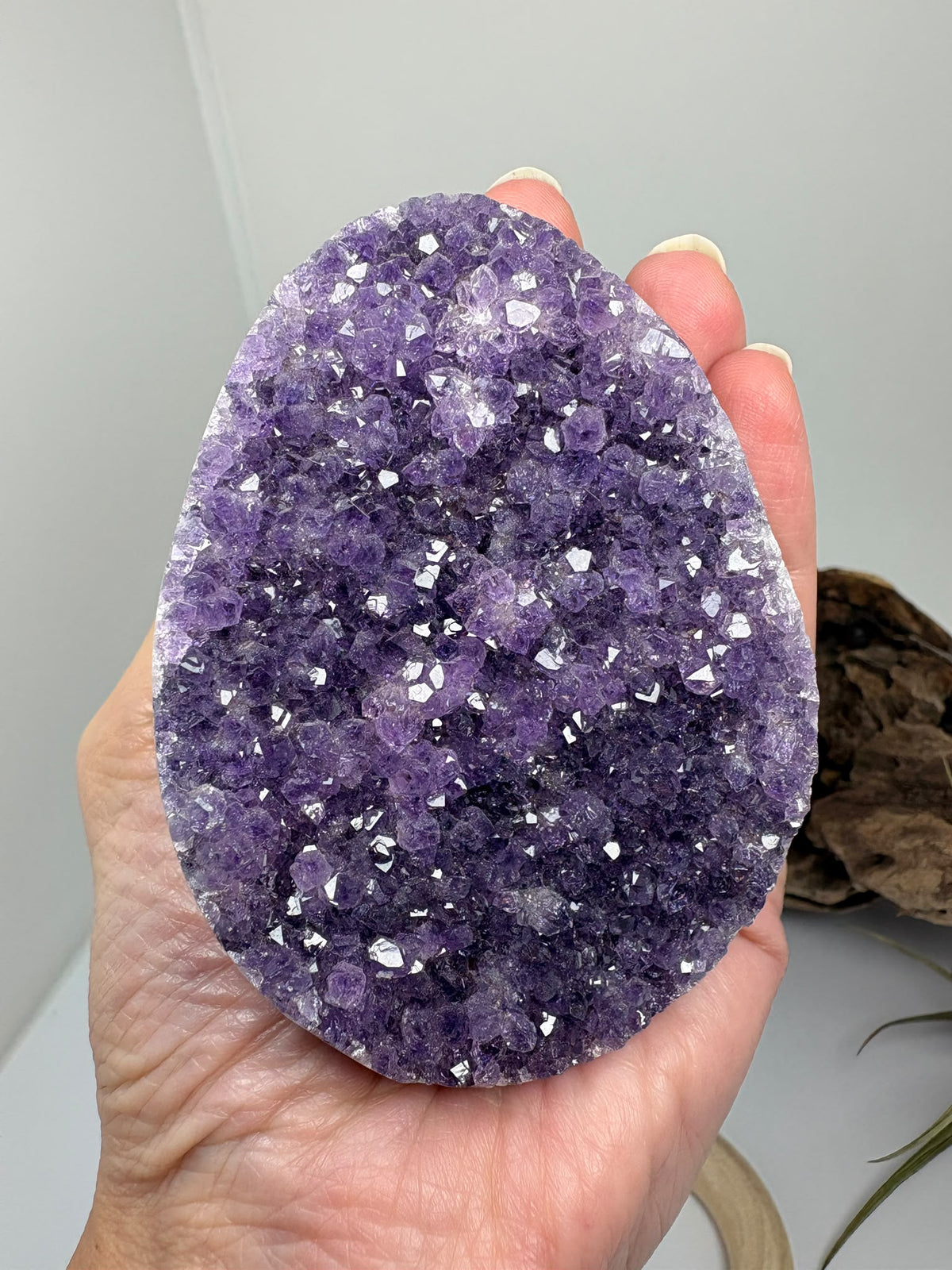 Drusa de amatista natural - cristales violetas brillantes - foto 4