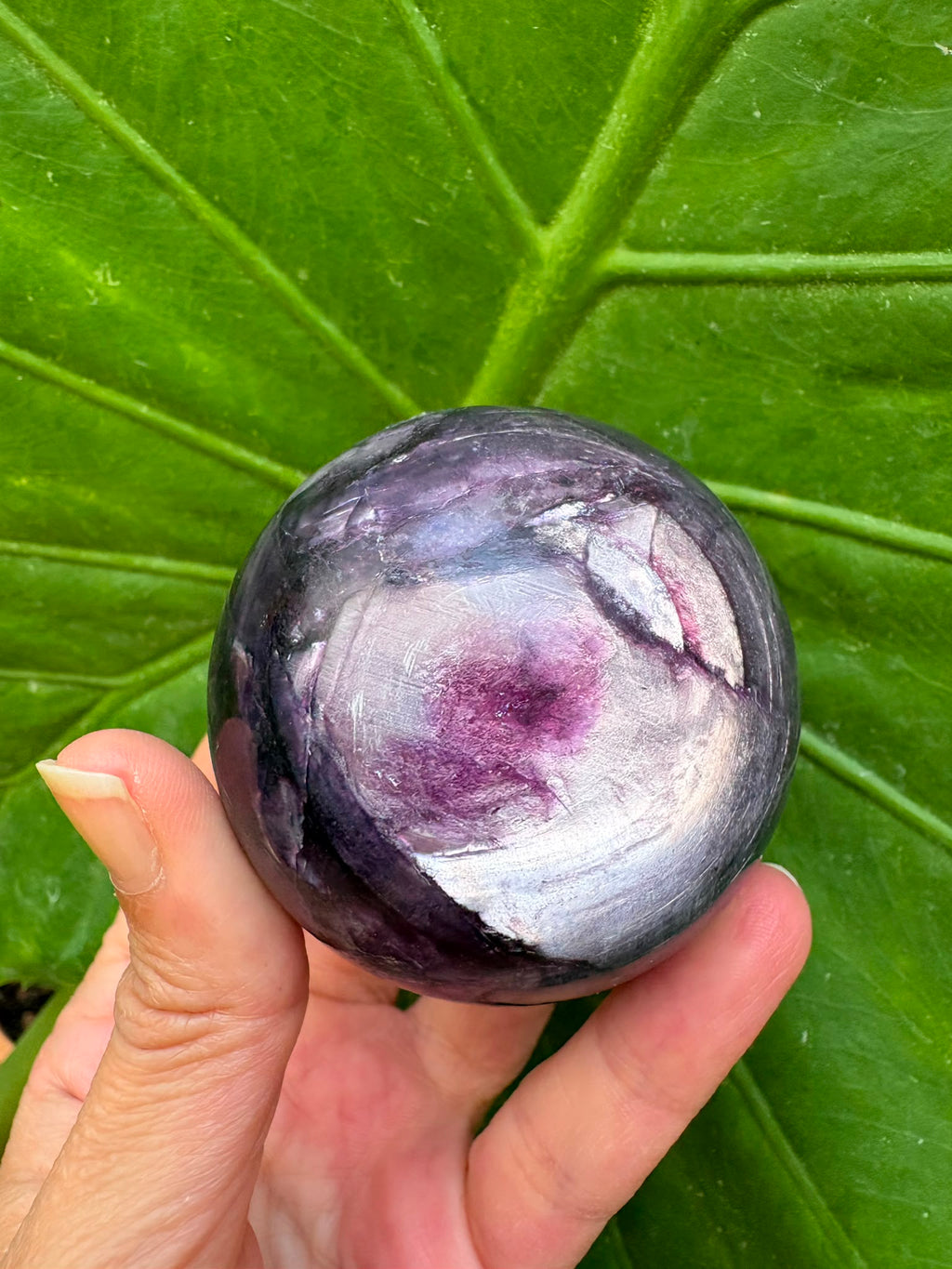 Esfera mica lepidolita