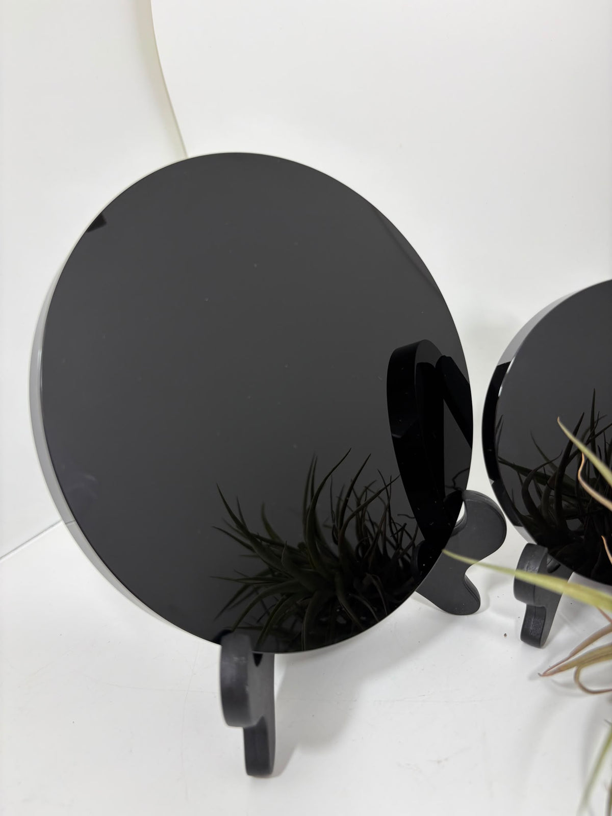 Espejo de obsidiana negra de México gran calidad