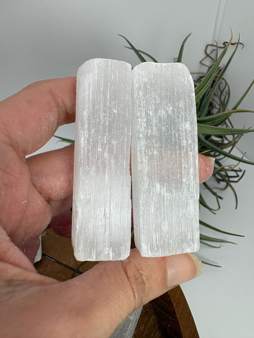 Barra de selenita natural pequeñas para limpieza energética, meditación
