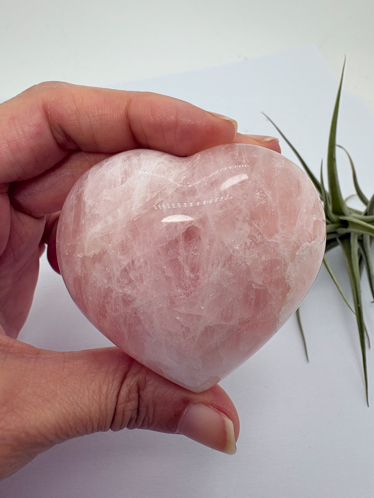 Corazón de cuarzo rosa de Madagascar - foto 3