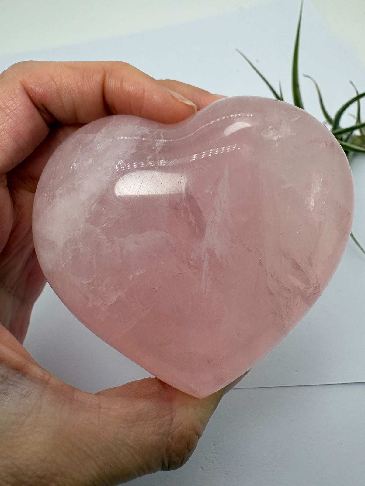 Corazón de cuarzo rosa de Madagascar - foto 5