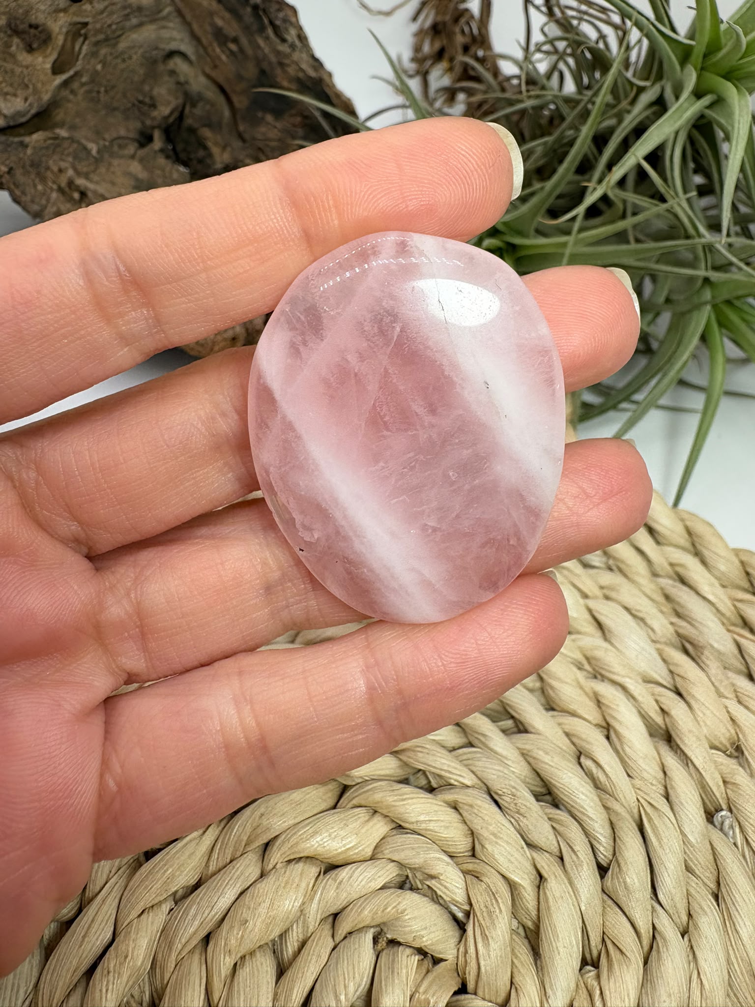 Canto plano de cuarzo rosa natural - Piedra del amor y la armonía