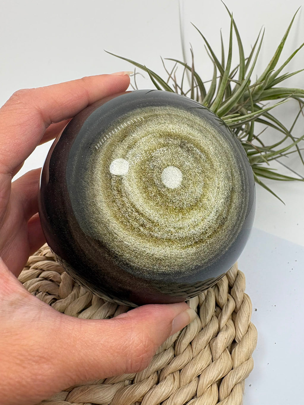 Esfera de obsidiana grande de México