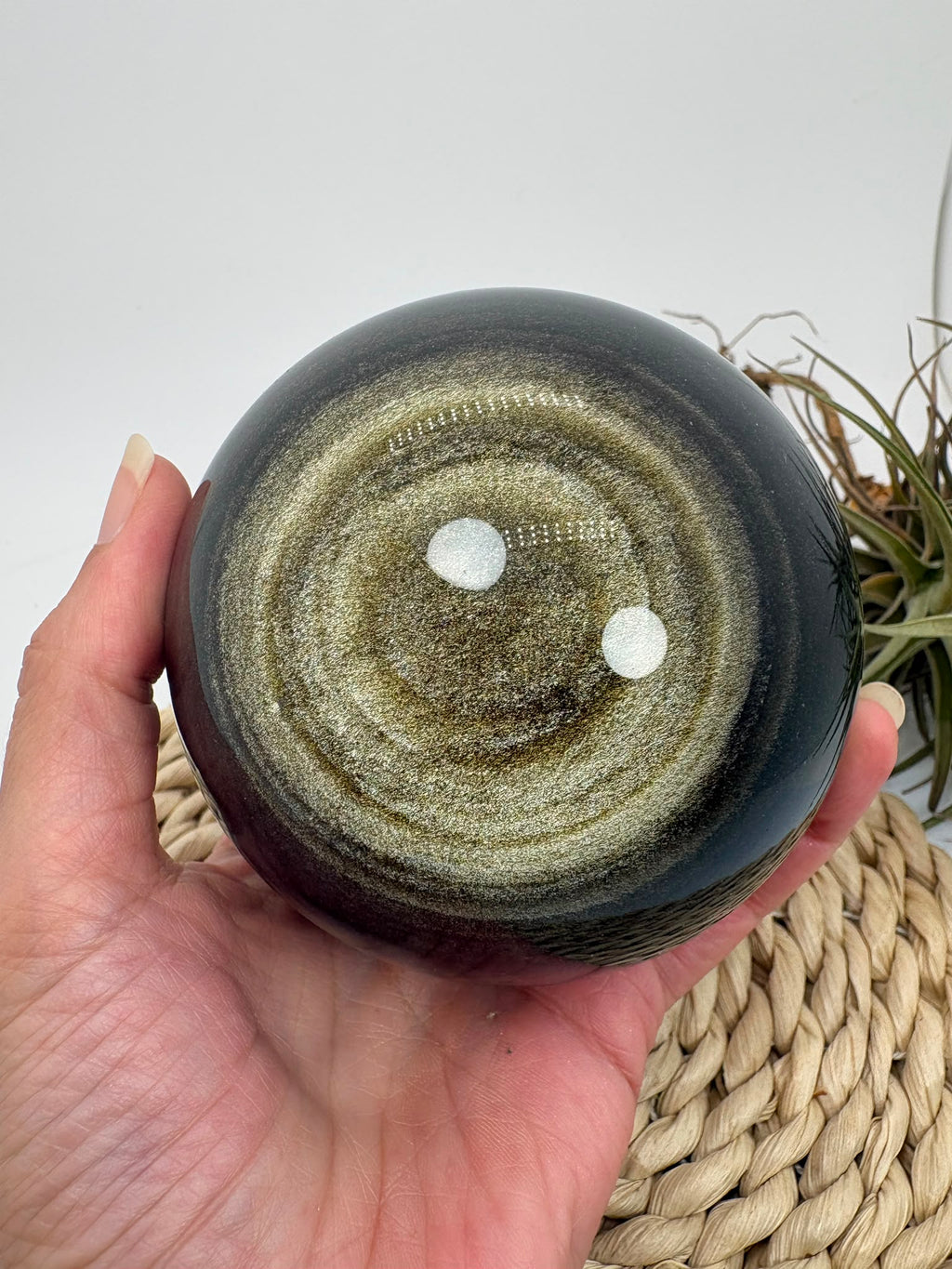 Esfera de obsidiana grande de México