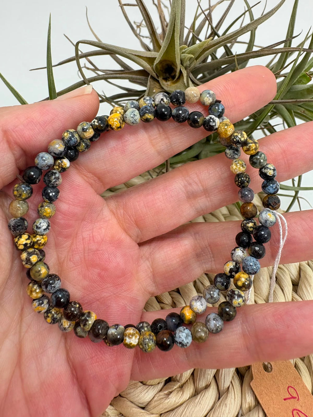 Pulsera de jaspe óceano azul