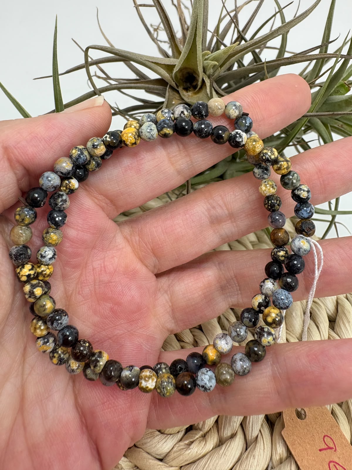 Pulsera de jaspe óceano azul