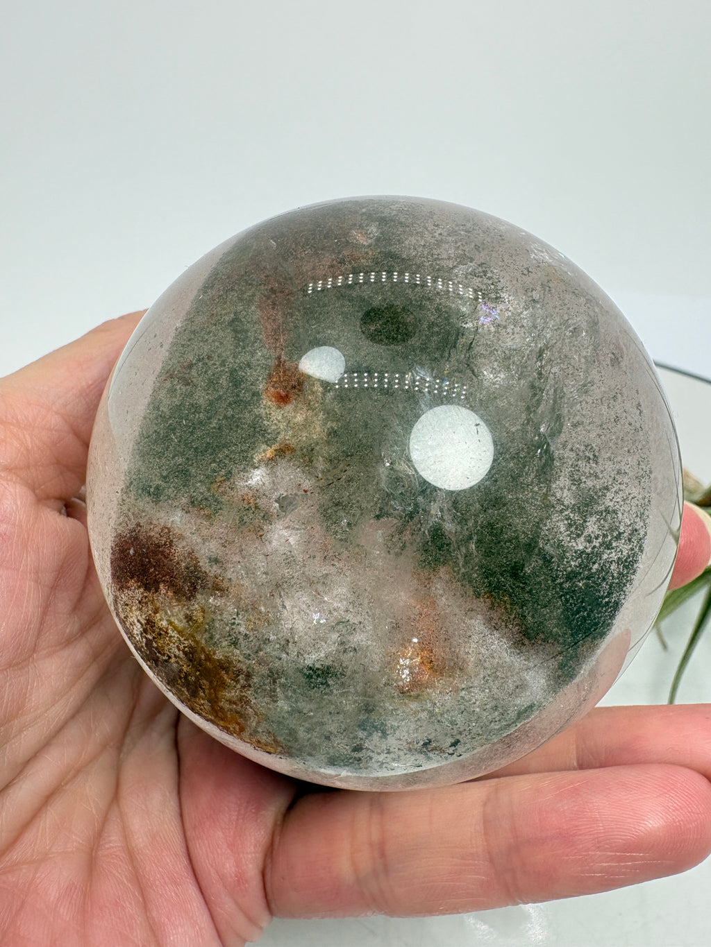 Esfera grande de cuarzo chamánico con arcoíris - foto 10