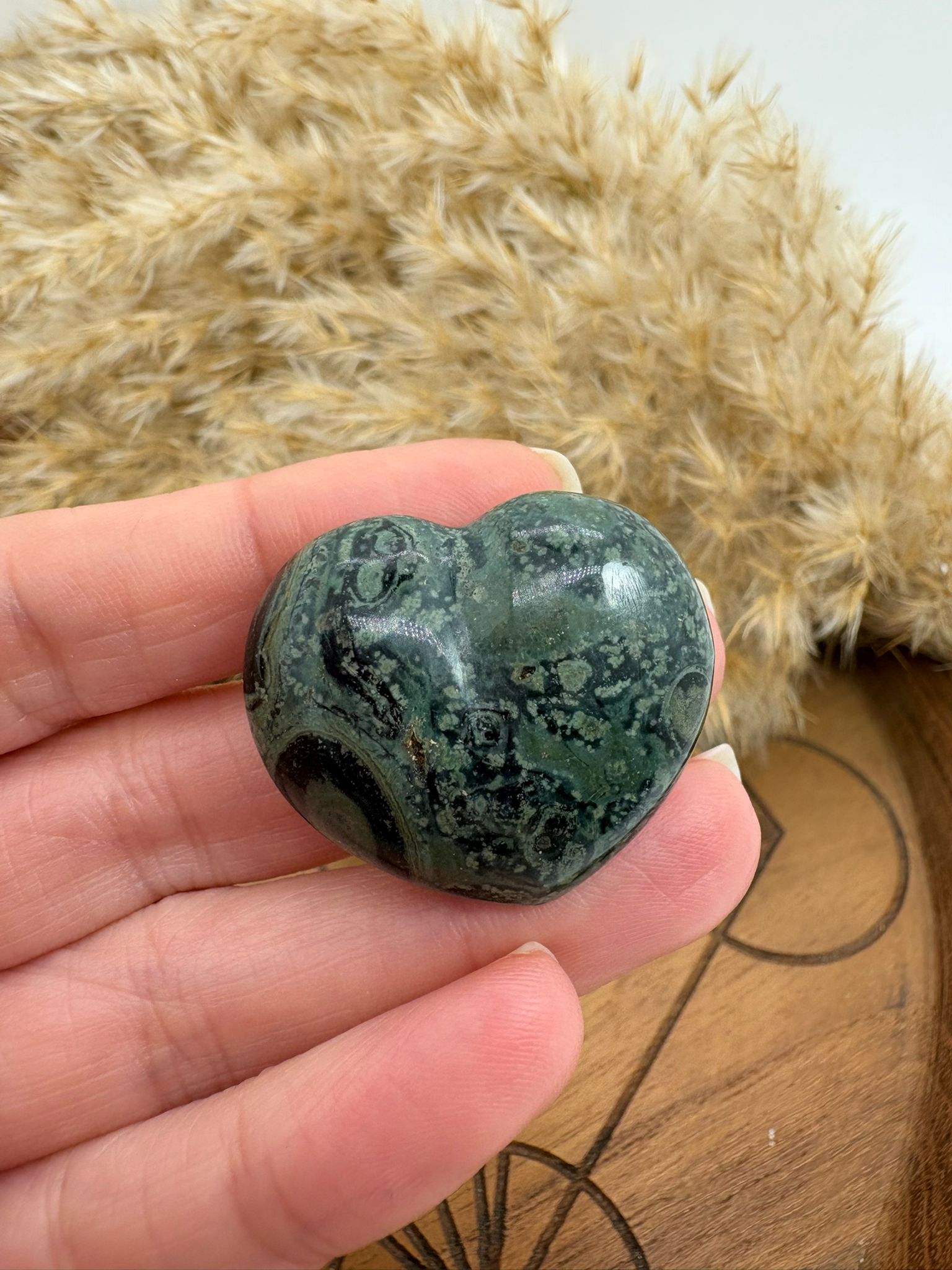 Corazón de jaspe kambaba piedra de dragón