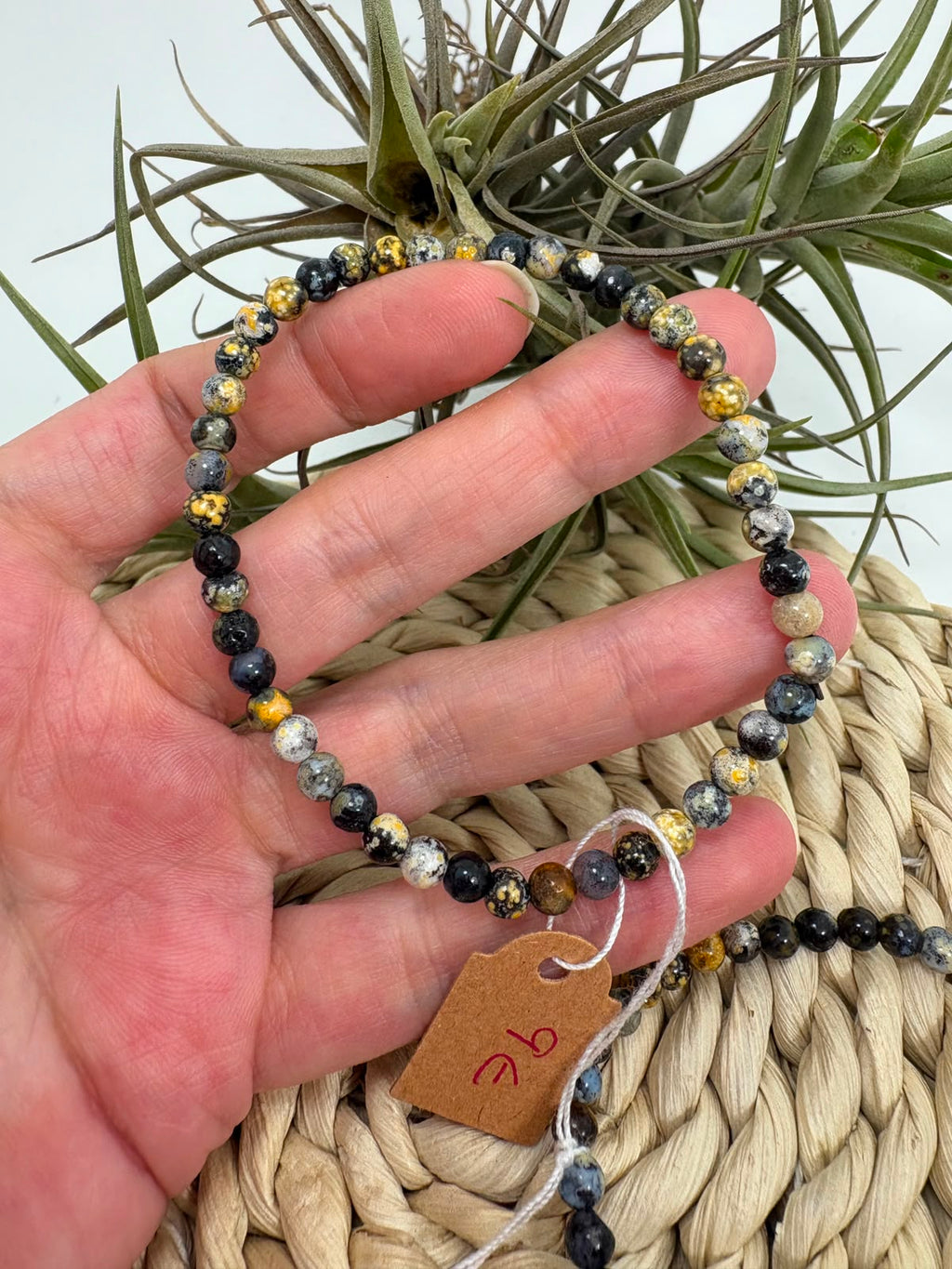 Pulsera de jaspe óceano azul