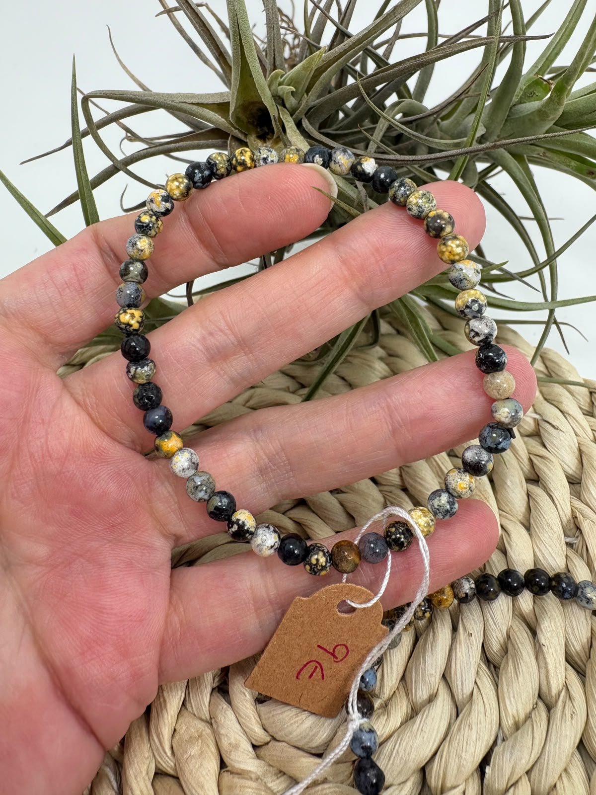 Pulsera de jaspe óceano azul