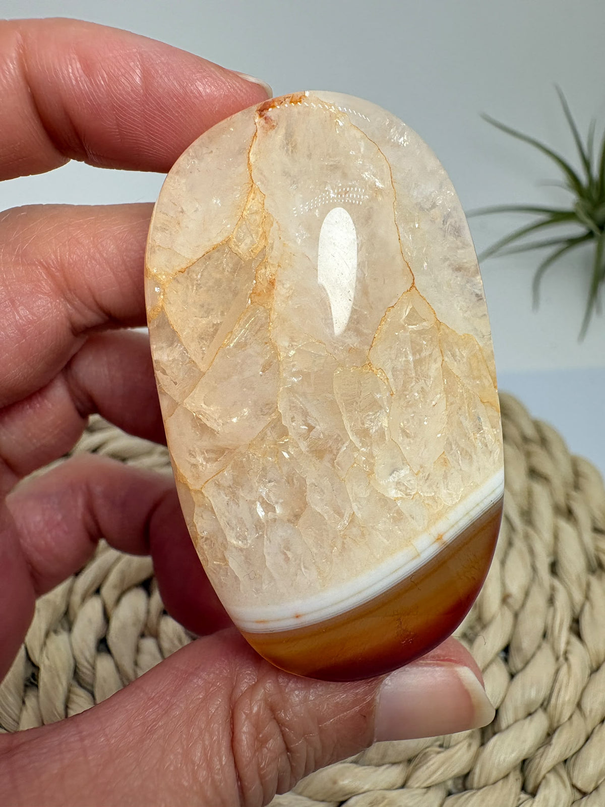 Palmstone de ágata cornalina pulida - foto 2