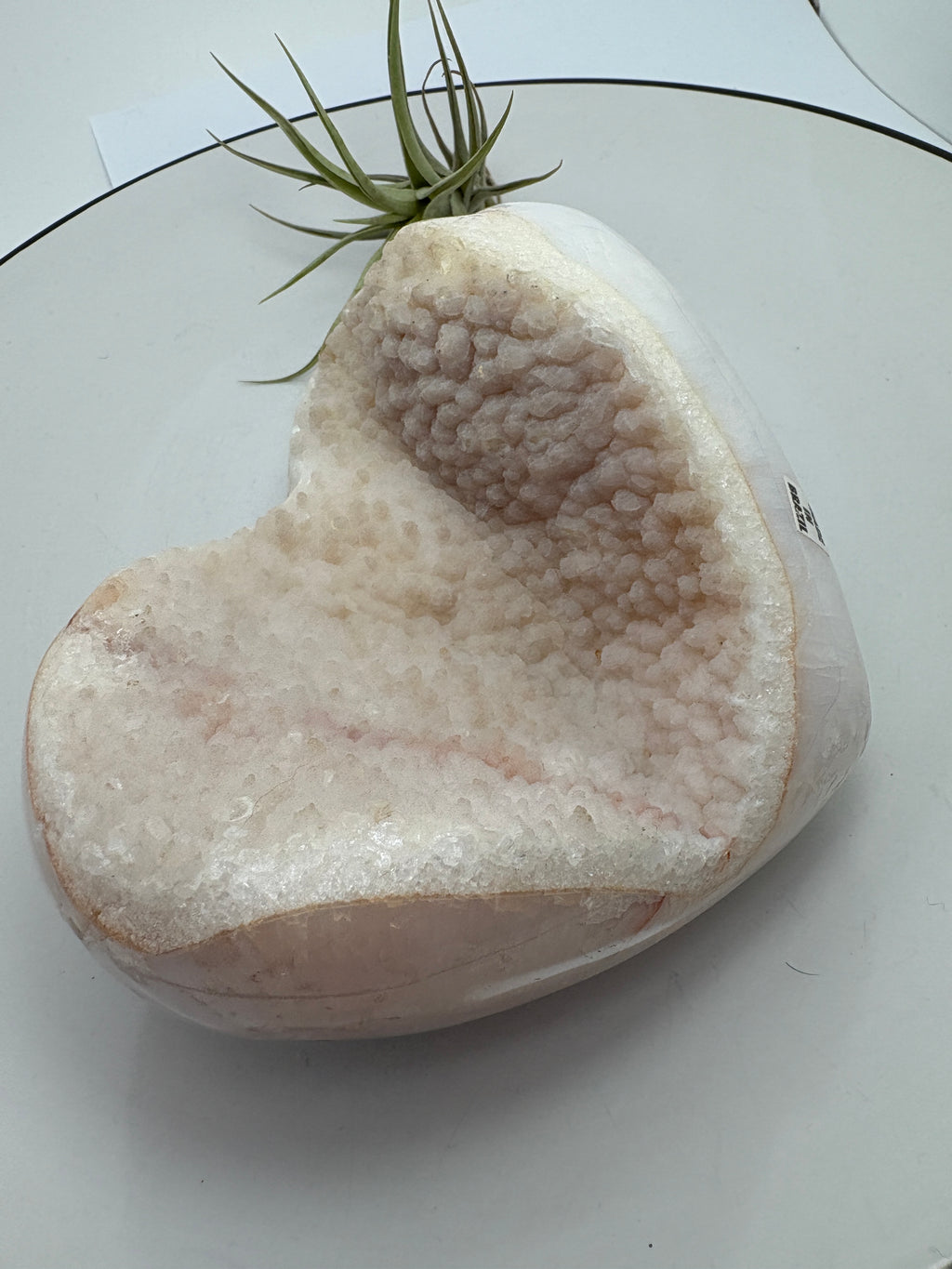 Corazón grande de agata con drusa de calcita. - foto 8