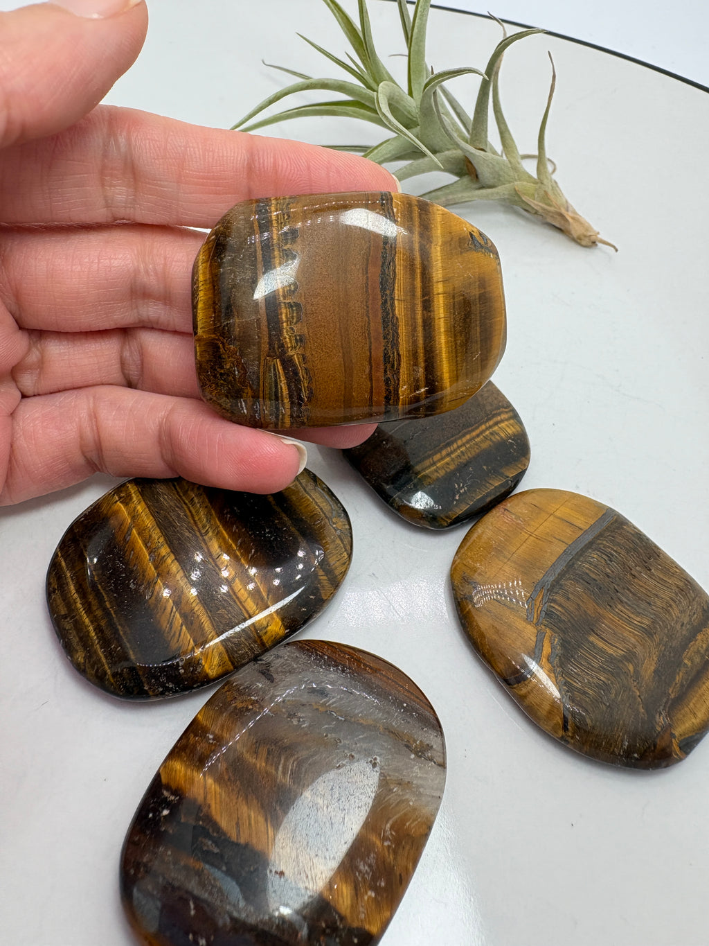 Canto plano de ojo de tigre - piedra conexión y protección - foto 2