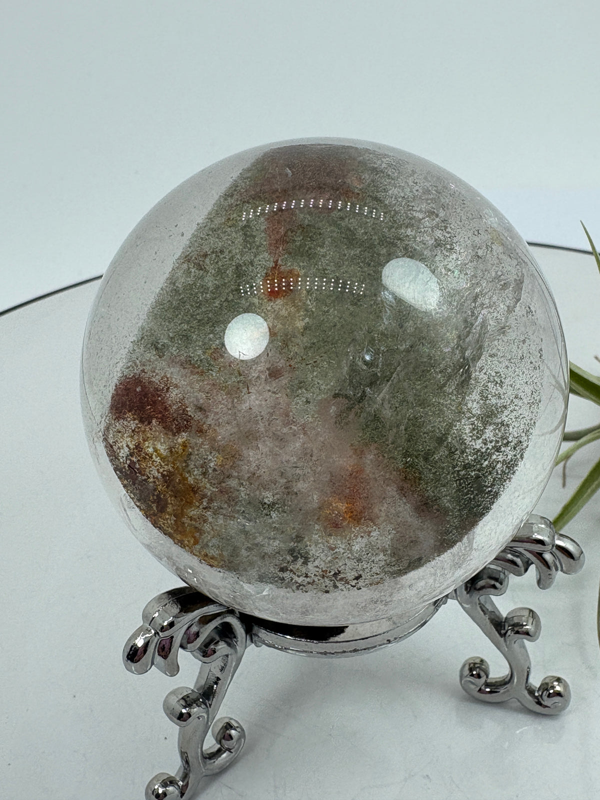 Esfera grande de cuarzo chamánico con arcoíris - foto 8