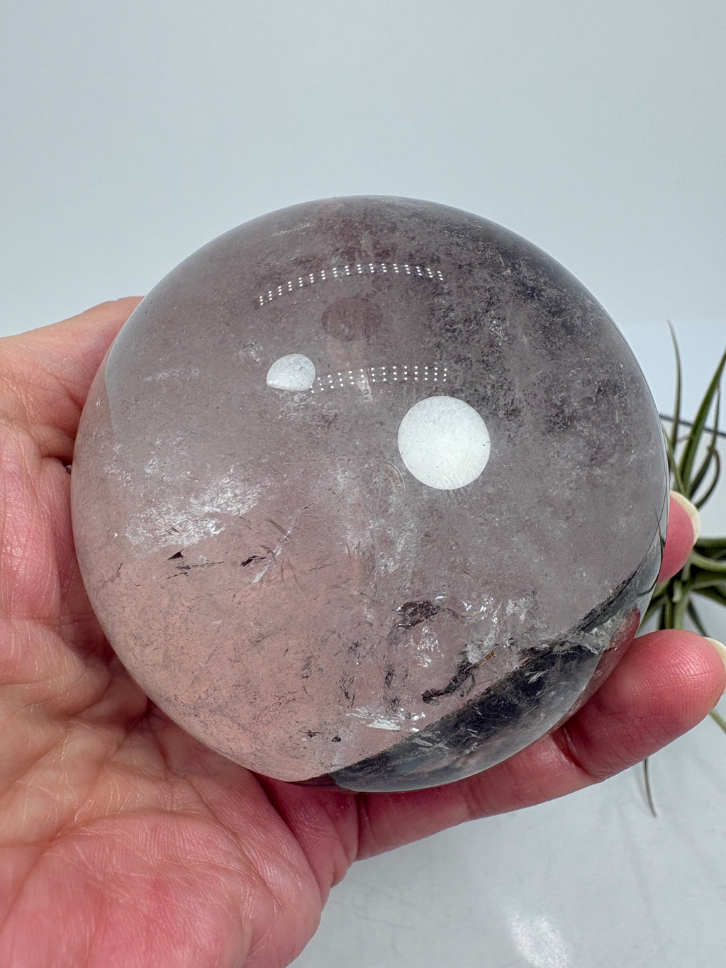 Esfera grande de cuarzo chamánico con arcoíris - foto 6
